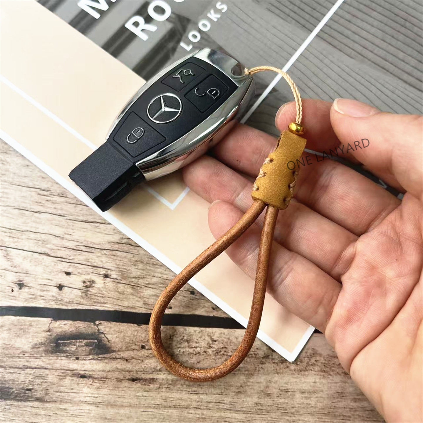 Phone Accessories Pictures - Cellular Keychain Cowhide Key Lanyard Genuine