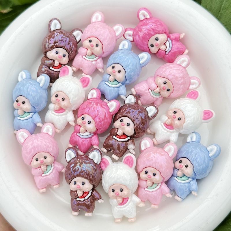 Phone Accessories Cute - Cartoon standing figure Monchichi silicone cute