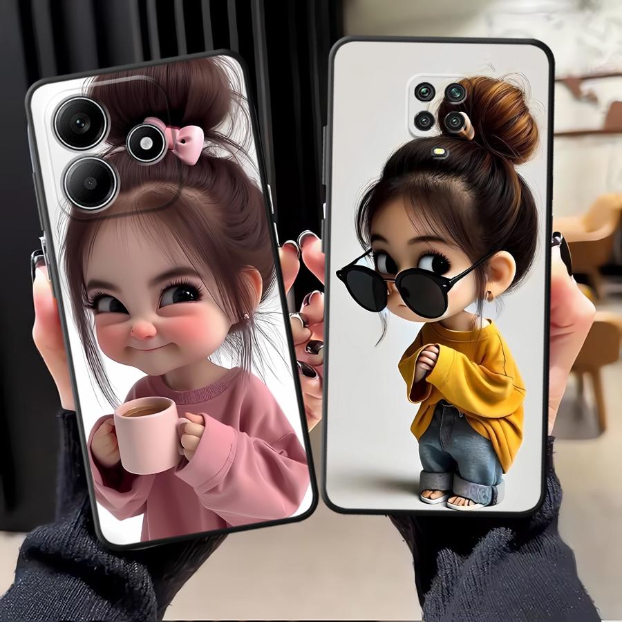 Cartoon Girl Pattern Funda Pho - Xiaomi Phone Accessories recensie en prijs