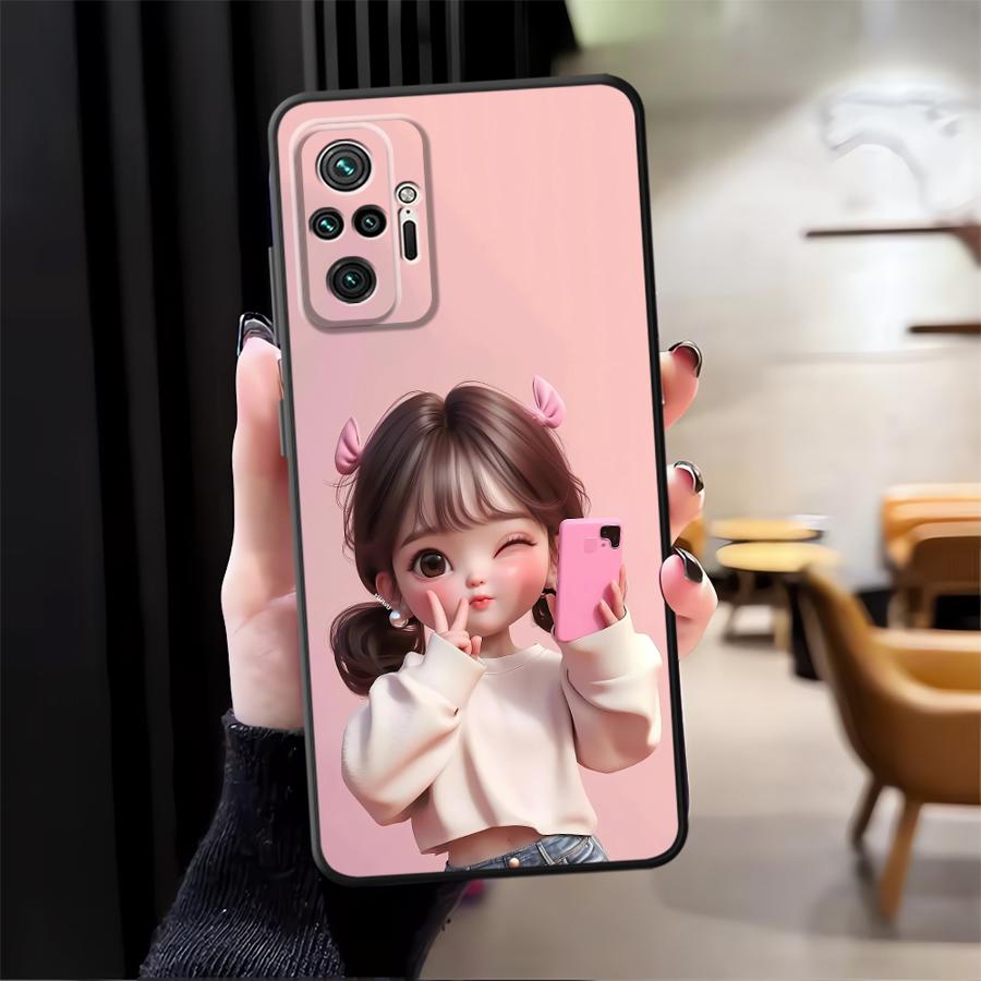 Cartoon Girl Pattern Funda Pho - Xiaomi Phone Accessories recensie en prijs