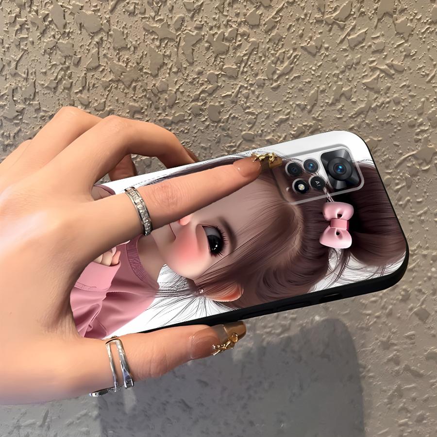 Cartoon Girl Pattern Funda Pho - Xiaomi Phone Accessories recensie en prijs