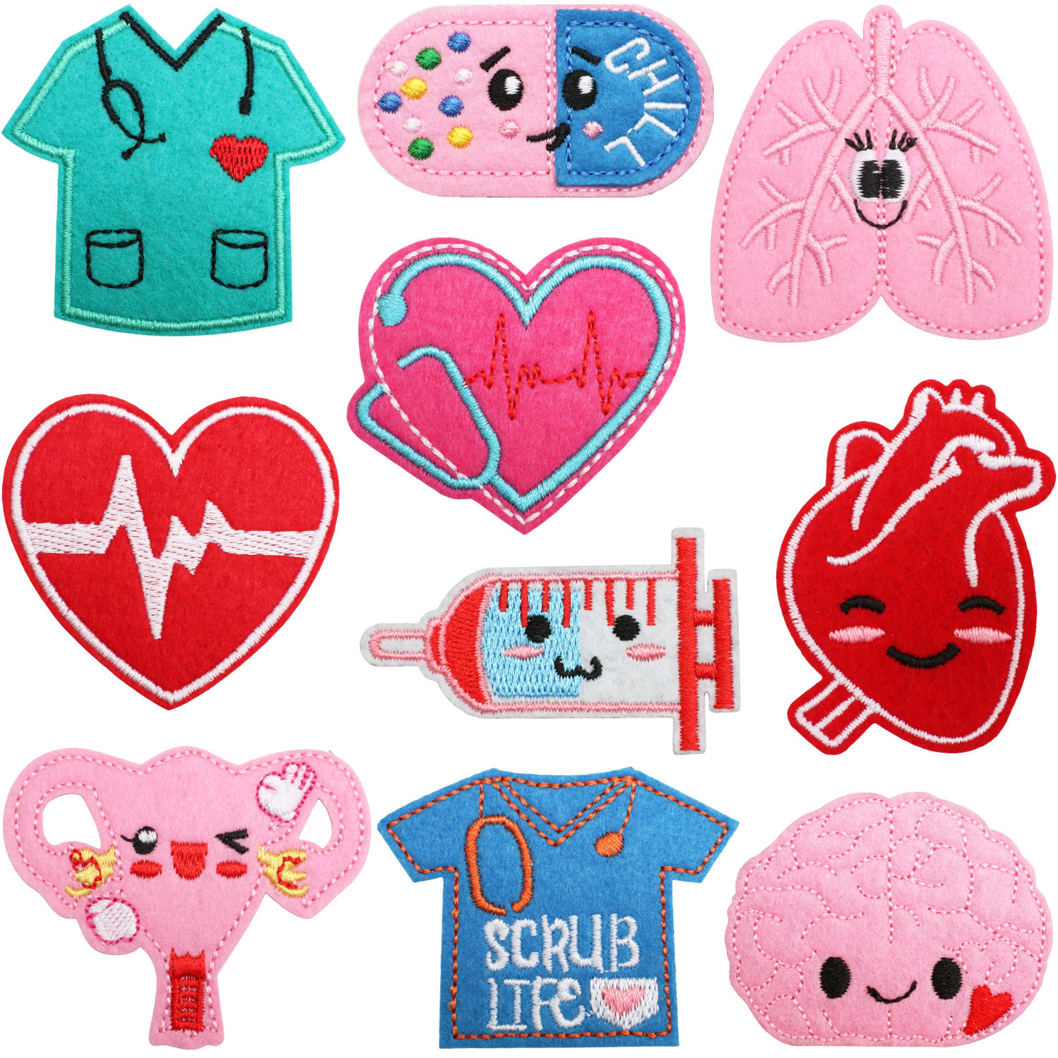 10 Pcs Nurse Care Iron On Sew  - Phone Accessories Pictures recensie en prijs