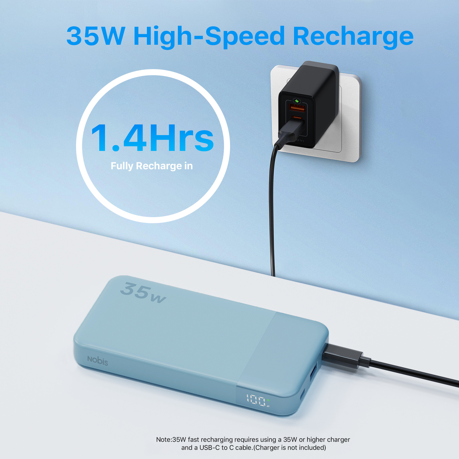NOBIS N3510 Slim Power Bank 10 - Power Bank Slim recensie en prijs